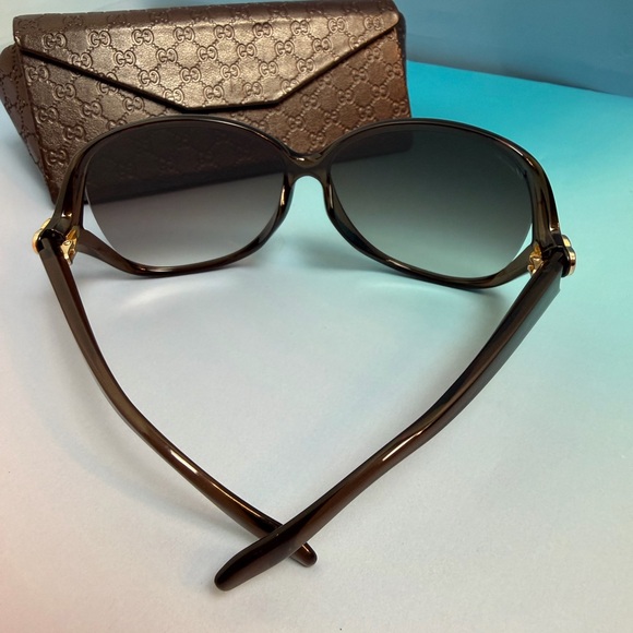Gucci Oversized Sunglasses GG 3525/K/S Brown Gradient - Picture 3 of 11